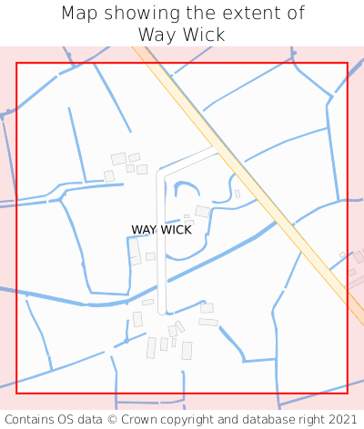 Map showing extent of Way Wick as bounding box