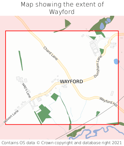 Map showing extent of Wayford as bounding box