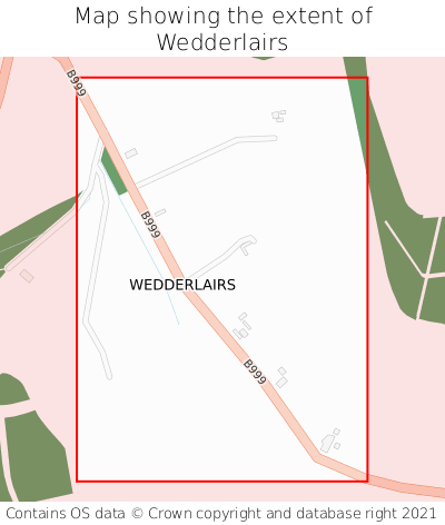 Map showing extent of Wedderlairs as bounding box