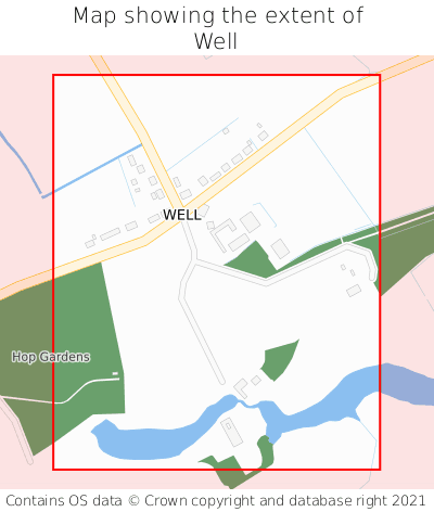 Map showing extent of Well as bounding box