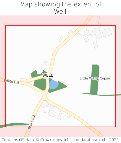 Map showing extent of Well as bounding box