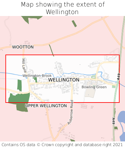 Map showing extent of Wellington as bounding box