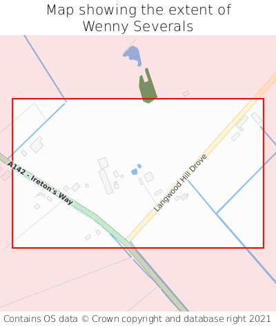 Map showing extent of Wenny Severals as bounding box
