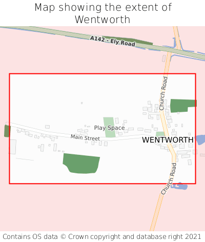 Map showing extent of Wentworth as bounding box