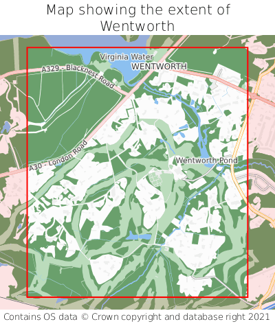 Map showing extent of Wentworth as bounding box