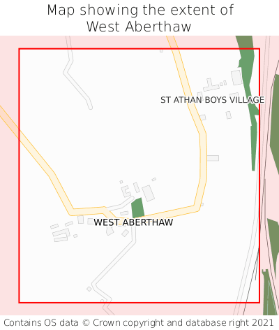 Map showing extent of West Aberthaw as bounding box