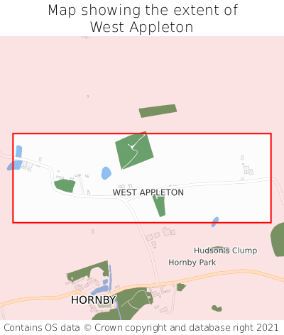 Map showing extent of West Appleton as bounding box