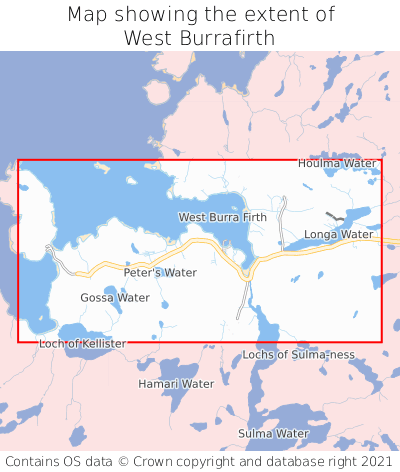 Map showing extent of West Burrafirth as bounding box