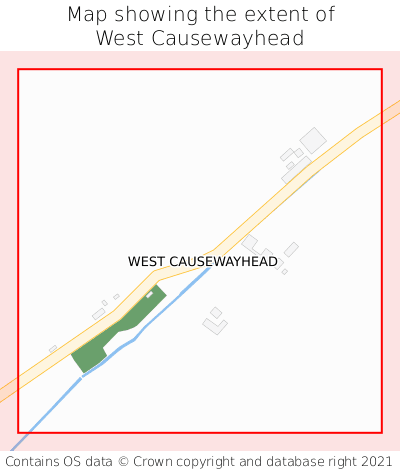 Map showing extent of West Causewayhead as bounding box