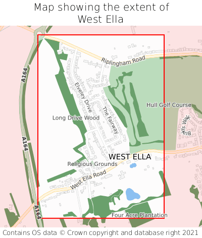 Map showing extent of West Ella as bounding box