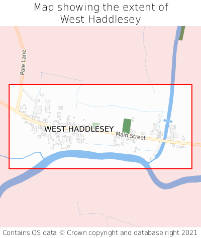 Map showing extent of West Haddlesey as bounding box