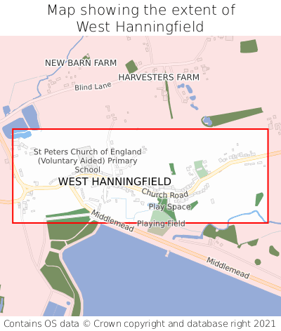 Map showing extent of West Hanningfield as bounding box