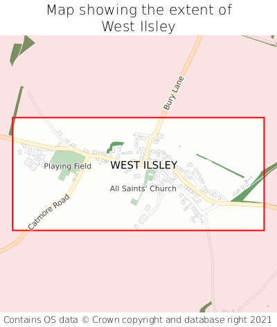 Map showing extent of West Ilsley as bounding box