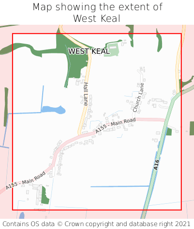 Map showing extent of West Keal as bounding box