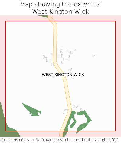 Map showing extent of West Kington Wick as bounding box