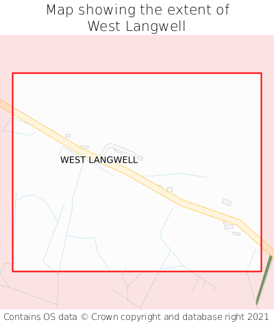 Map showing extent of West Langwell as bounding box