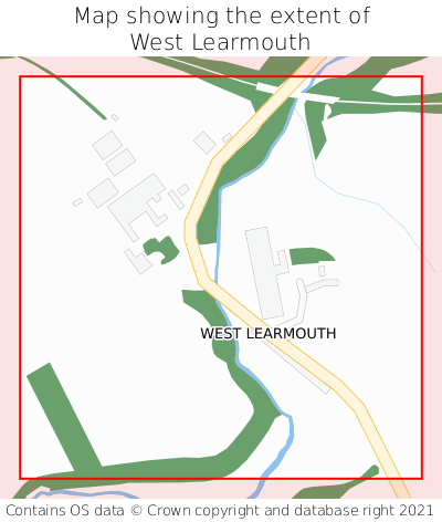 Map showing extent of West Learmouth as bounding box