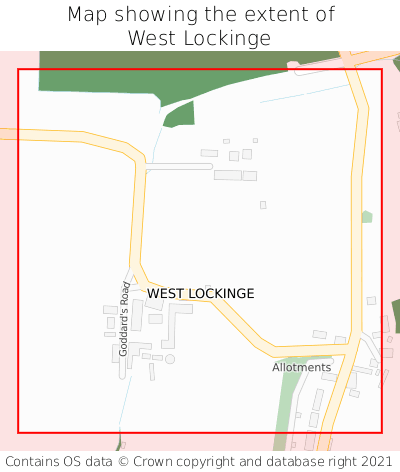 Map showing extent of West Lockinge as bounding box