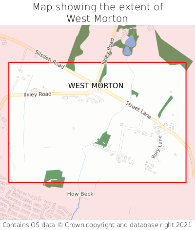 Map showing extent of West Morton as bounding box