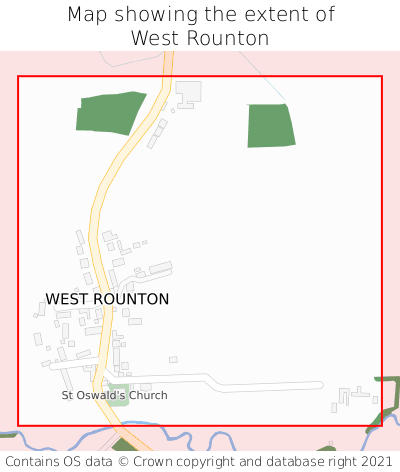 Map showing extent of West Rounton as bounding box