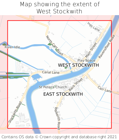 Map showing extent of West Stockwith as bounding box