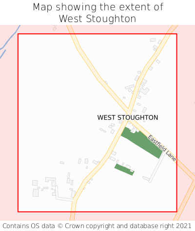 Map showing extent of West Stoughton as bounding box