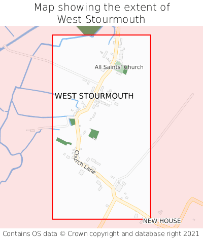 Map showing extent of West Stourmouth as bounding box