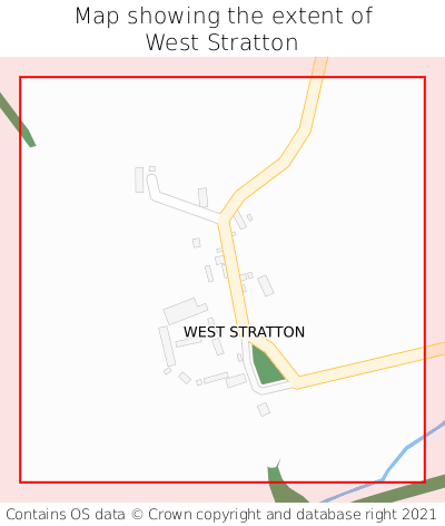 Map showing extent of West Stratton as bounding box