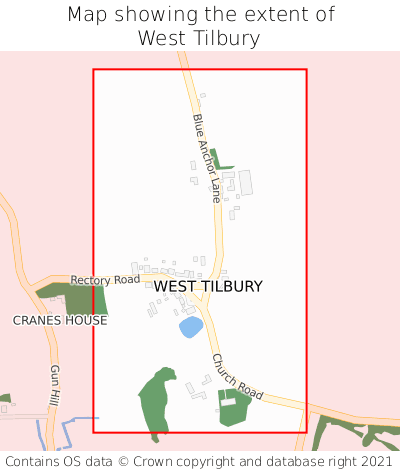 Map showing extent of West Tilbury as bounding box