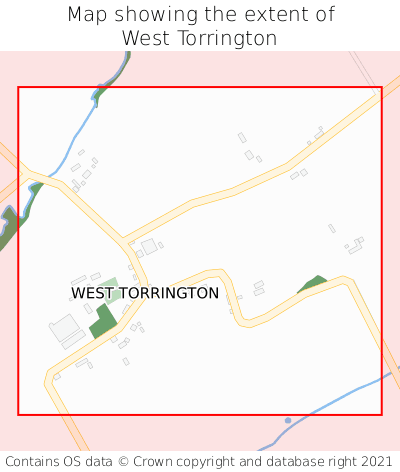 Map showing extent of West Torrington as bounding box