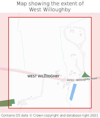 Map showing extent of West Willoughby as bounding box