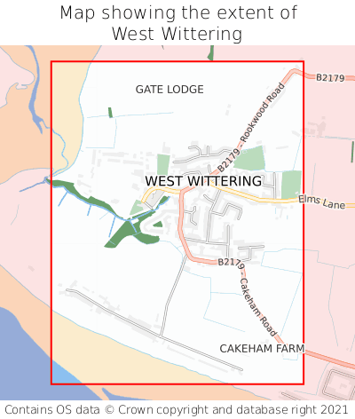 Map showing extent of West Wittering as bounding box