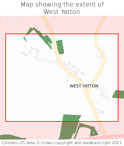 Map showing extent of West Yatton as bounding box