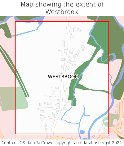 Map showing extent of Westbrook as bounding box