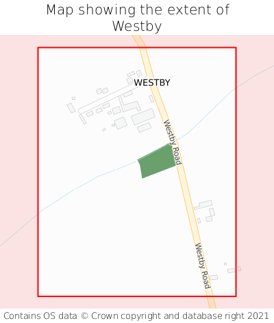 Map showing extent of Westby as bounding box