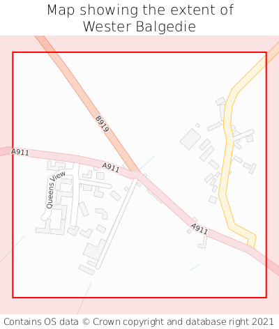 Map showing extent of Wester Balgedie as bounding box