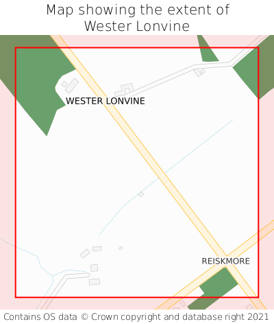 Map showing extent of Wester Lonvine as bounding box