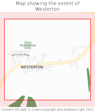 Map showing extent of Westerton as bounding box