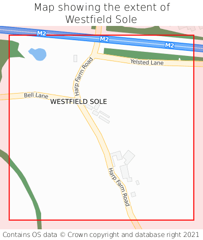 Map showing extent of Westfield Sole as bounding box