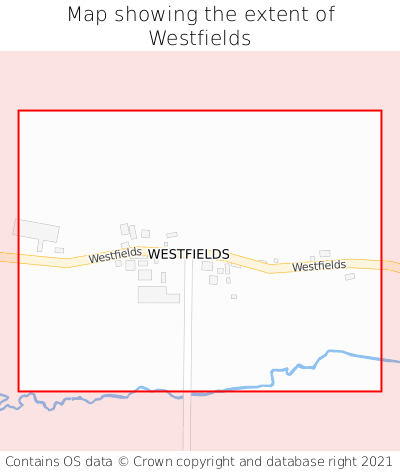 Map showing extent of Westfields as bounding box