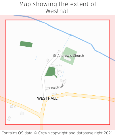 Map showing extent of Westhall as bounding box