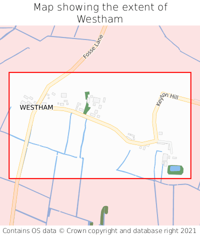 Map showing extent of Westham as bounding box