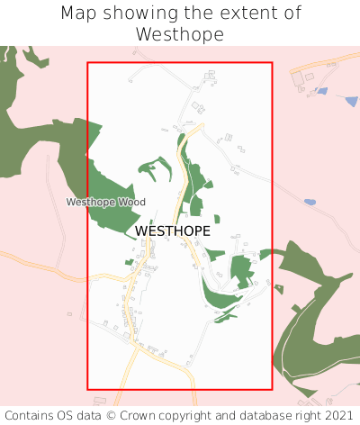 Map showing extent of Westhope as bounding box