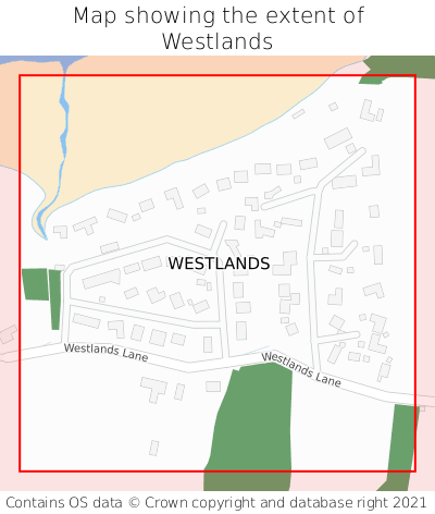 Map showing extent of Westlands as bounding box