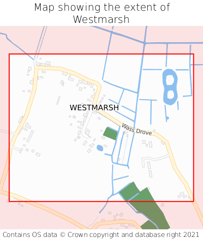 Map showing extent of Westmarsh as bounding box