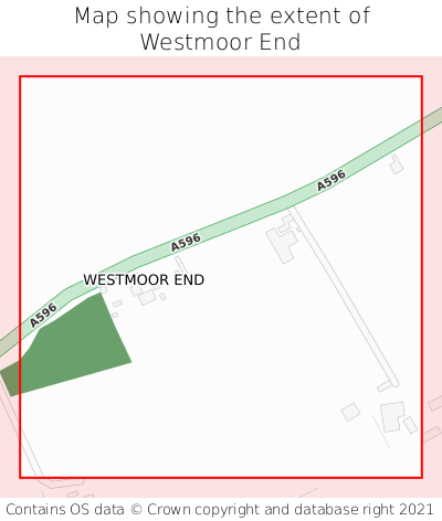 Map showing extent of Westmoor End as bounding box