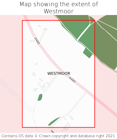 Map showing extent of Westmoor as bounding box