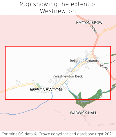 Map showing extent of Westnewton as bounding box