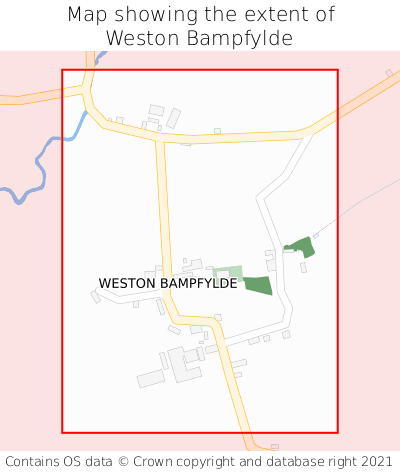 Map showing extent of Weston Bampfylde as bounding box