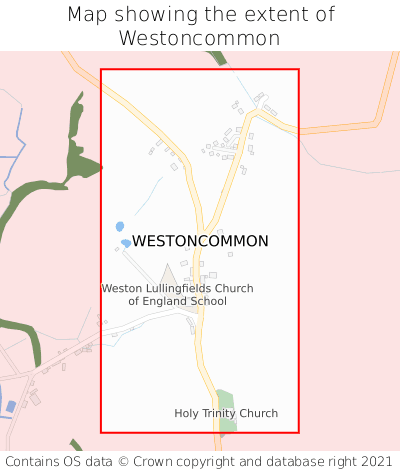 Map showing extent of Westoncommon as bounding box